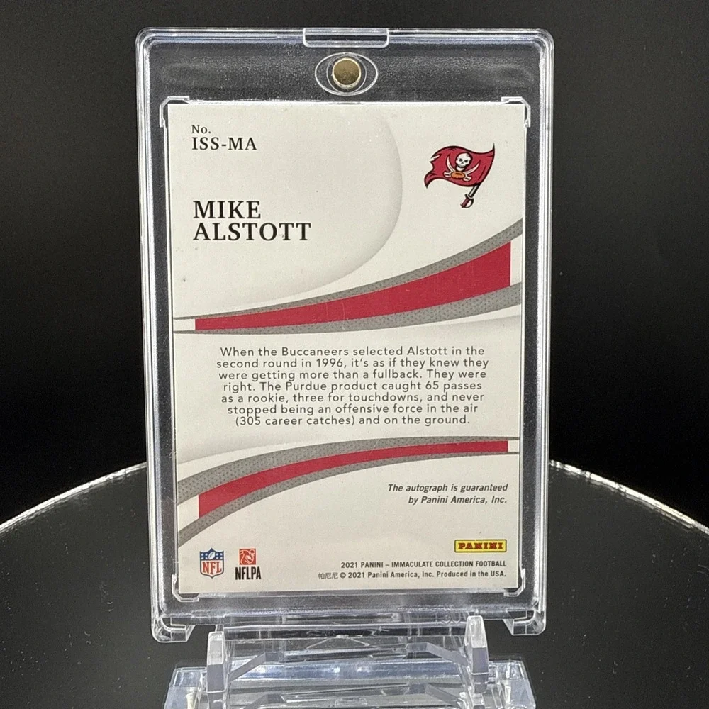 Mike Alstott 2021 Immaculate #ISS-MA Auto /99 Tampa Bay Bucs Shadowbox Signature